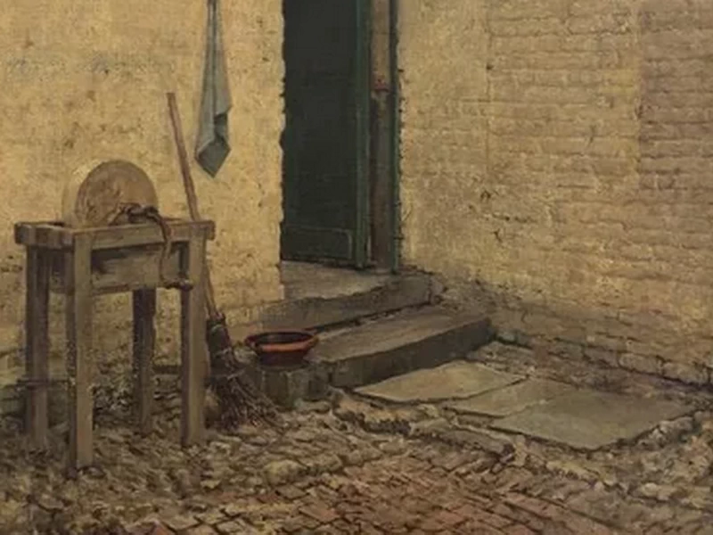 1858-Richard Viandier - Il cortile